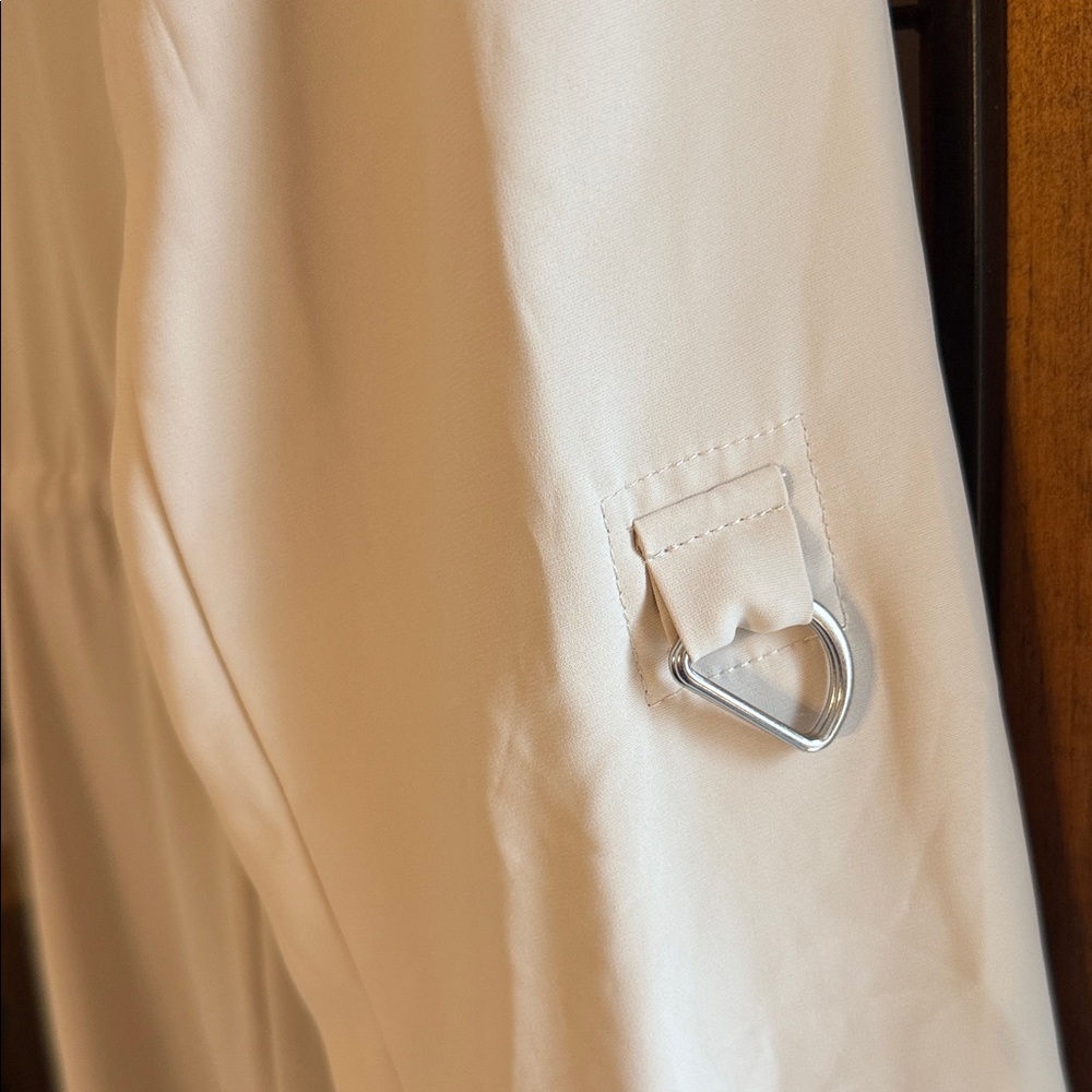Apt 9 Gorgeous Cream Open Front Cardigan/Jacket with drawstring ties NWT Size M - Picture 5 of 9